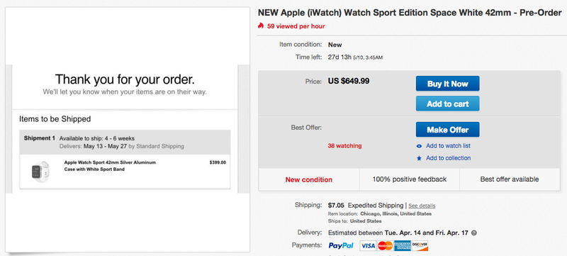 Illustration for article titled You Can Buy an Apple Watch on eBay—But It Won't Be Cheap